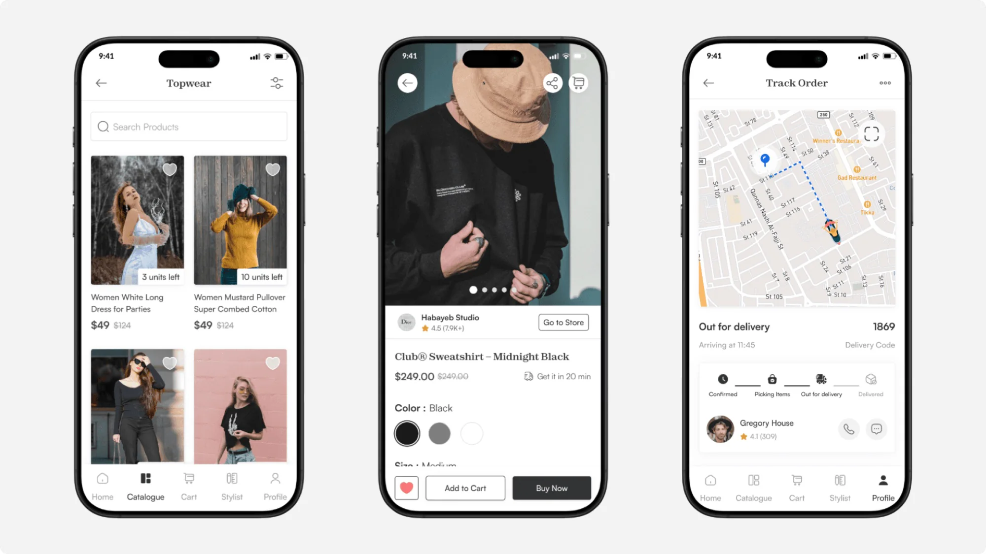 Hyperlocal product listing screens in the Fash app